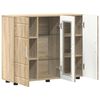 vidaXL Wooden Cabinet Sonoma Oak 88.5 x 30.5 x 73 cm Engineered Wood