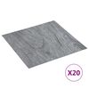 vidaXL Self-adhesive Flooring Planks 20 pcs PVC 1.86 m² Light Grey