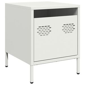 vidaXL Bedside Cabinet&nbsp;White 35x39x43.5 cm Steel