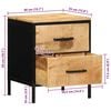 vidaXL Bedside Cabinet with Drawer Brown and Black 40 x 35 x 50 cm