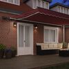 vidaXL Manual Retractable Awning with LEDs Burgundy 500x300 cm