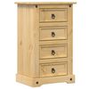 vidaXL Bedside Cabinet Corona 53x39x84 cm Solid Wood Pine