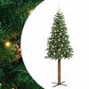 vidaXL Slim Christmas Tree Green 180 cm PVC and Solid Pine wood