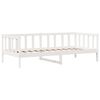 vidaXL Daybed with Drawers without Mattress White 90x200 cm Solid Wood