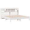 vidaXL Bookcase Bed without Mattress White 180x200 cm Super King Solid Wood Pine
