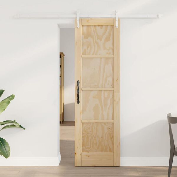 vidaXL Sliding Door ORKDAL Brown 61 x 198.5 cm Solid Pine Wood