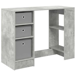 vidaXL Desk with Drawer Concrete Grey 100 x 40 x 75 cm Engineered Wood