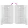 vidaXL Hanging Wall Cabinet High Gloss White 34.5x34x90 cm