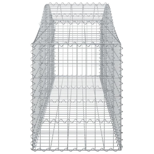 vidaXL Arched Gabion Basket 200x50x60/80 cm Galvanised Iron