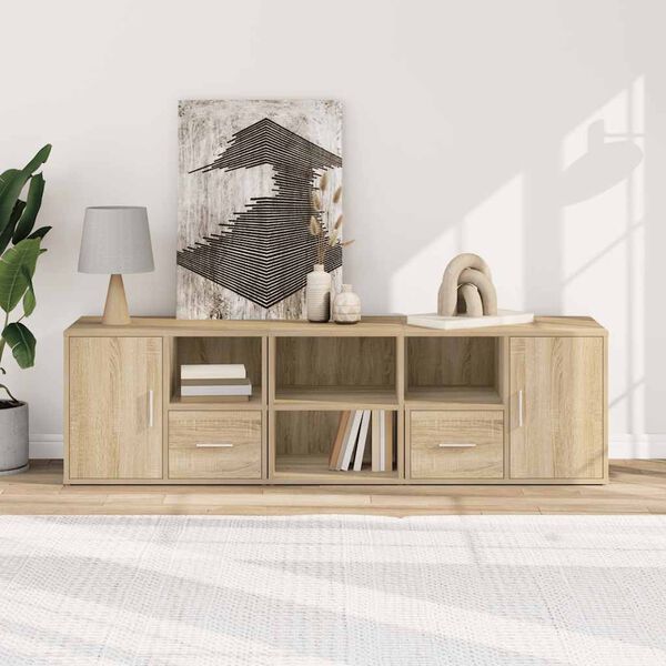 vidaXL Corner Cabinet Sonoma Oak 160x40x45 cm Engineered Wood