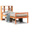 vidaXL Bookcase Bed without Mattress Wax Brown 75x190 cm Small Single Solid Wood