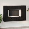 vidaXL TV Cabinet Set Wall-mounted Black Oak Engineered Wood