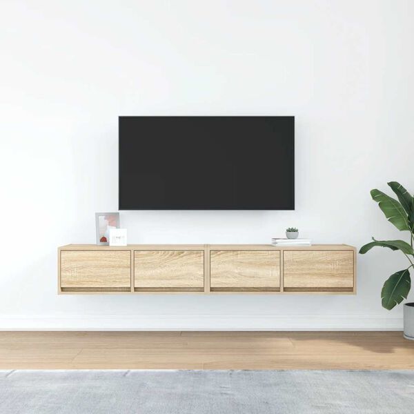 vidaXL TV Cabinets 2 pcs Sonoma Oak 80x31x25.5 cm Engineered Wood