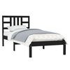 vidaXL Bed Frame without Mattress Black 100x200 cm Solid Wood