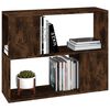 vidaXL Book Cabinet/Room Divider Smoked Oak 80x24x63 cm