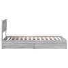 vidaXL Storage Bed with Drawer Grey Sonoma 90 x 200 cm Engineered Wood