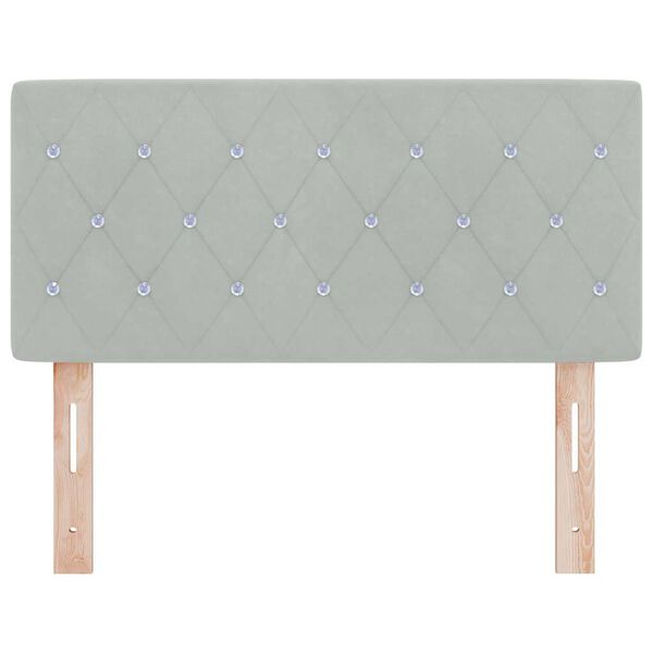 vidaXL Headboard with Headboard Light Grey 90 cm Faux Leather