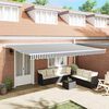 vidaXL Automatic Retractable Awning Anthracite&White 500x300 cm