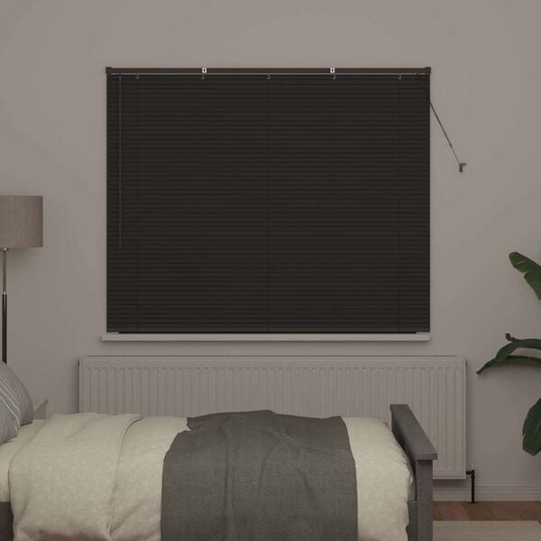 vidaXL Venetian Blinds Manual Dark Grey 130 x 155 cm Aluminium