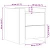 vidaXL Bedside Cabinet Sonoma Oak 45x50x50 cm Engineered Wood