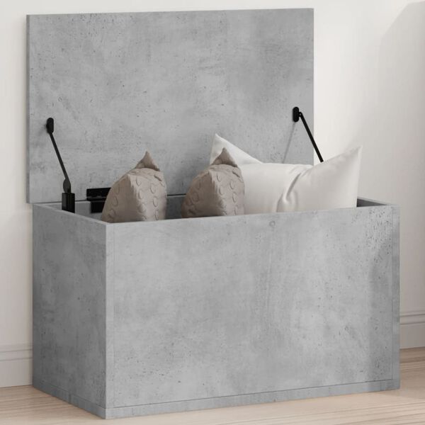 vidaXL Storage Box Concrete Grey 60x35x35 cm Engineered Wood