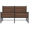 vidaXL Metal Bed Frame without Mattress Brown Oak 150x200 cm King Size