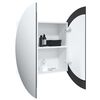 vidaXL Bathroom Cabinet with Round Mirror&LED White 54x54x17.5 cm