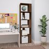 vidaXL Book Cabinet Brown Oak 45x24x160 cm Engineered Wood