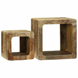 vidaXL TV Units 2 pcs Brown 36 x 30 x 36 cm Solid Mango Wood