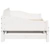 vidaXL Daybed with Trundle without Mattress White 90x190 cm Single Solid Wood