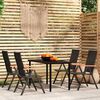 vidaXL 5 Piece Garden Dining Set Black