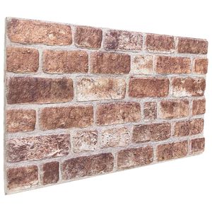 vidaXL Wall Panels 10 pcs 100 x 50 cm Brown EPS Foam