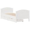 vidaXL Bed Frame without Mattress White 75x190 cm Small Single Solid Wood Pine