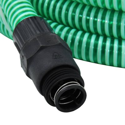 vidaXL Suction Hose with PVC Connectors Green 1" 10 m PVC