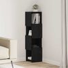 vidaXL Corner Cabinet Black Oak 25.5x25x102cm Engineered Wood