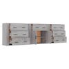 vidaXL Sideboards 3 pcs Grey Sonoma Engineered Wood