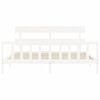 vidaXL Bed Frame without Mattress White Super King Size Solid Wood Pine