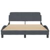 vidaXL Bed Frame "Dover" Dark Grey 135x190 cm Double Velvet