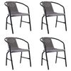vidaXL Garden Chairs 4 pcs Plastic Rattan and Steel 110 kg