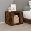 vidaXL Bedside Table Smoked Oak 41x40x36 cm Engineered Wood