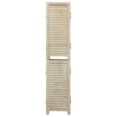 vidaXL 5-Panel Room Divider 175x165 cm Solid Wood Paulownia
