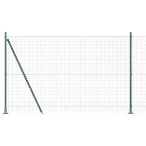 vidaXL Fence Post Green 10 x 1.6 m (25 x 25 mm mesh) Steel and PVC