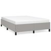 vidaXL Bed Frame without Mattress Light Grey 135x190 cm Double Double Fabric