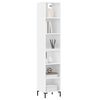 vidaXL Highboard High Gloss White 34.5x32.5x180 cm Engineered Wood