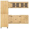 vidaXL Cabinet with Drawer with Shelf 14 pcs Honey Solid Pine Wood