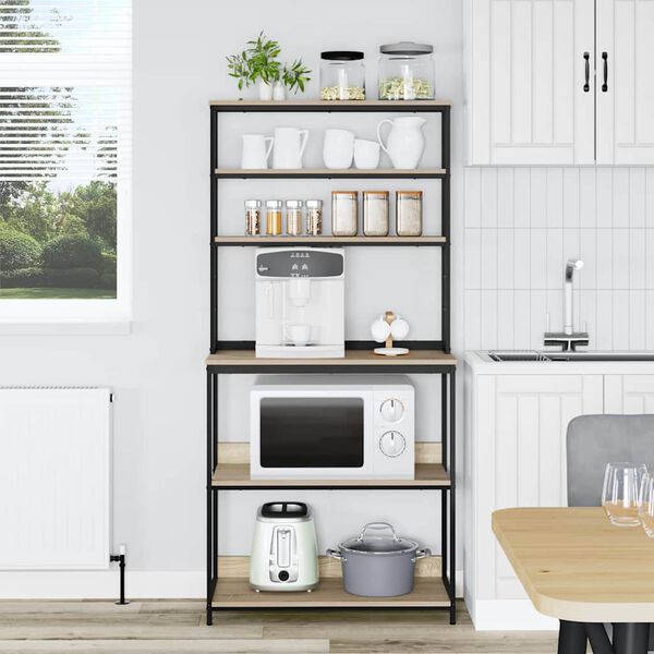 vidaXL Kitchen Shelf Sonoma Oak 80 x 40 x 168 cm Engineered Wood