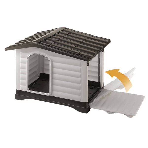 Ferplast Doghouse Villa 90 Grey 88x72x65 cm 87255099
