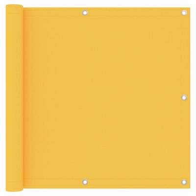 vidaXL Balcony Screen Yellow 90x400 cm Oxford Fabric