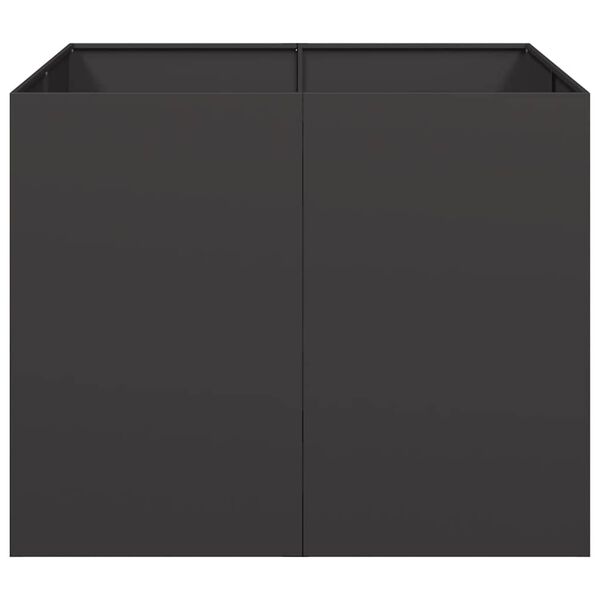vidaXL Planter Black 100x100x80 cm Steel