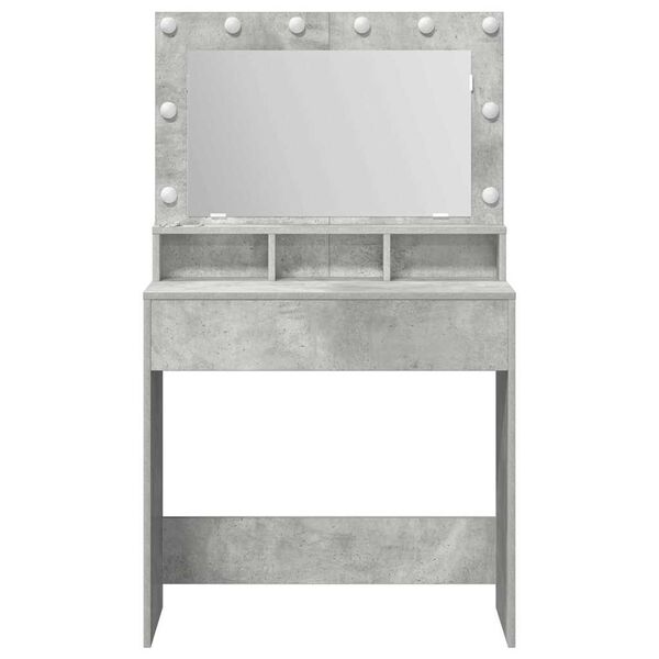 vidaXL Dressing Table Concrete Grey 75.5 x 41 x 135 cm Engineered Wood